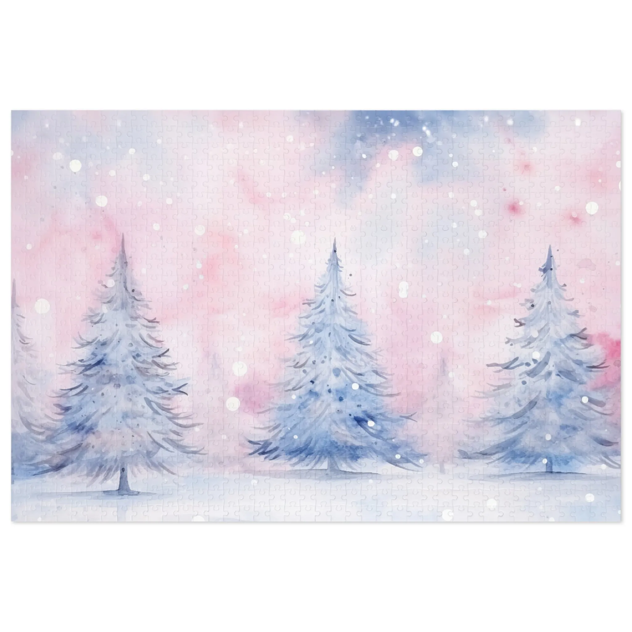 Puzzle, Christmas Trees, Personalised/Non-Personalised (30, 110, 252, 500,1000-Piece)