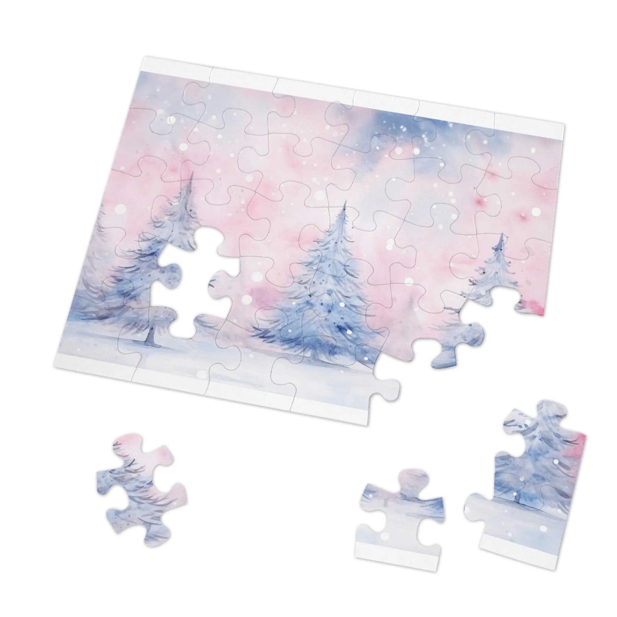 Puzzle, Christmas Trees, Personalised/Non-Personalised (30, 110, 252, 500,1000-Piece)