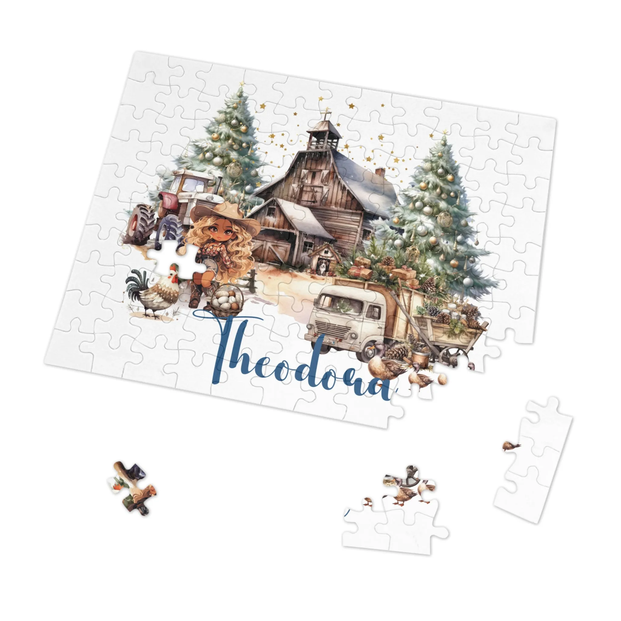 Puzzle, Country Cowgirl, Personalised/Non-Personalised (30, 110, 252, 500,1000-Piece)