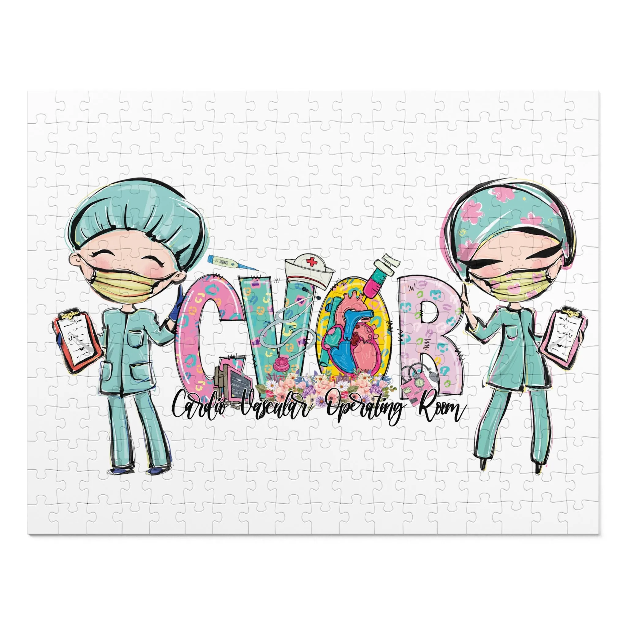 Puzzle, Nurse, CVOR, Personalised/Non-Personalised (30, 110, 252, 500,1000-Piece) awd-620