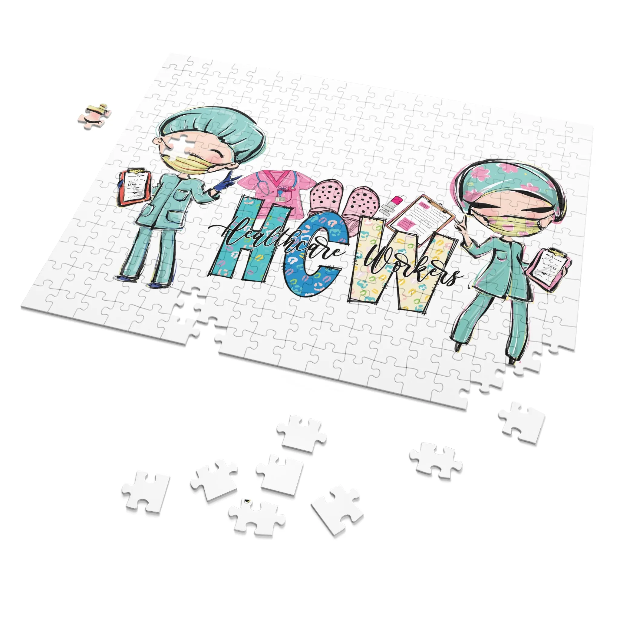 Puzzle, Nurse, Healthcare Worker, Personalised/Non-Personalised (30, 110, 252, 500,1000-Piece) awd-618