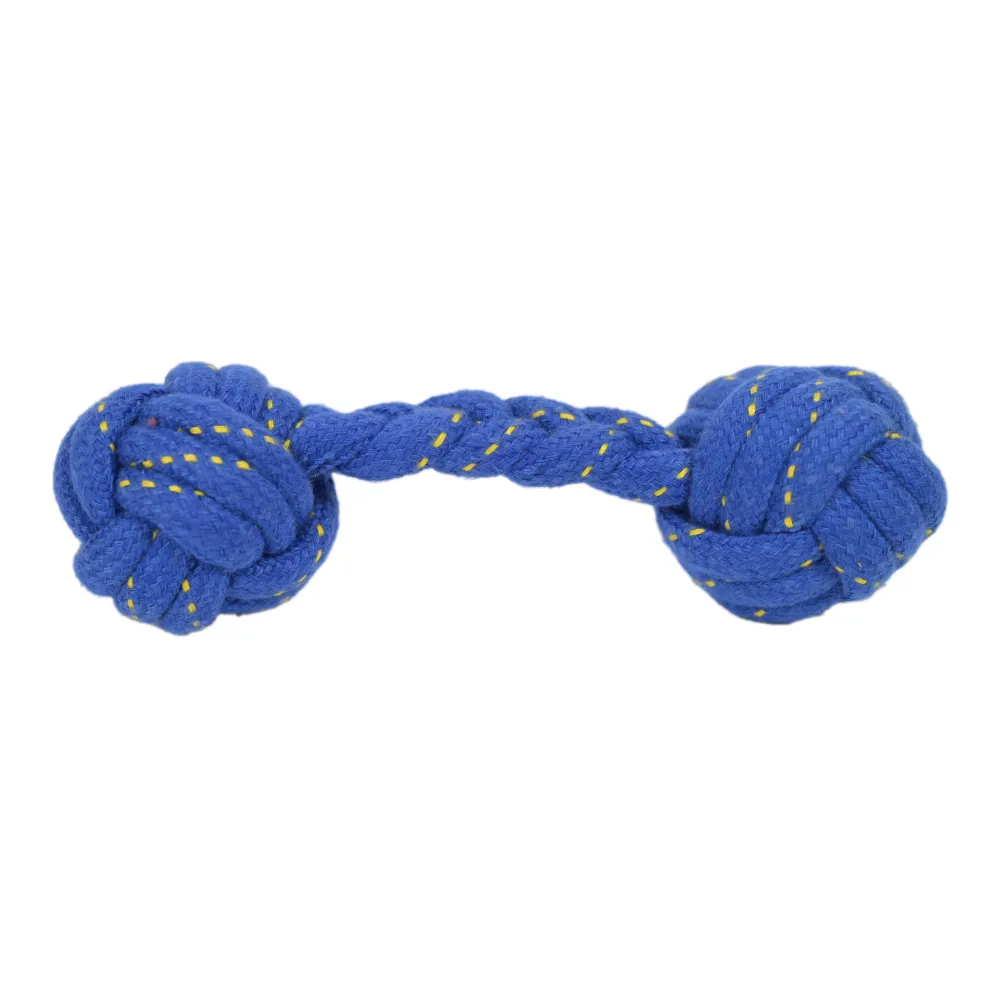 Skatrs Knotted Dummy, Knotted Ball, Dumbbell and Ball Shaped Rope Chew Toy for Dogs and Cats Combo