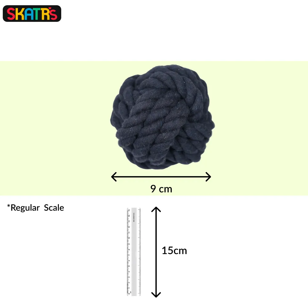 Skatrs Knotted Dummy, Knotted Ball, Dumbbell and Ball Shaped Rope Chew Toy for Dogs and Cats Combo