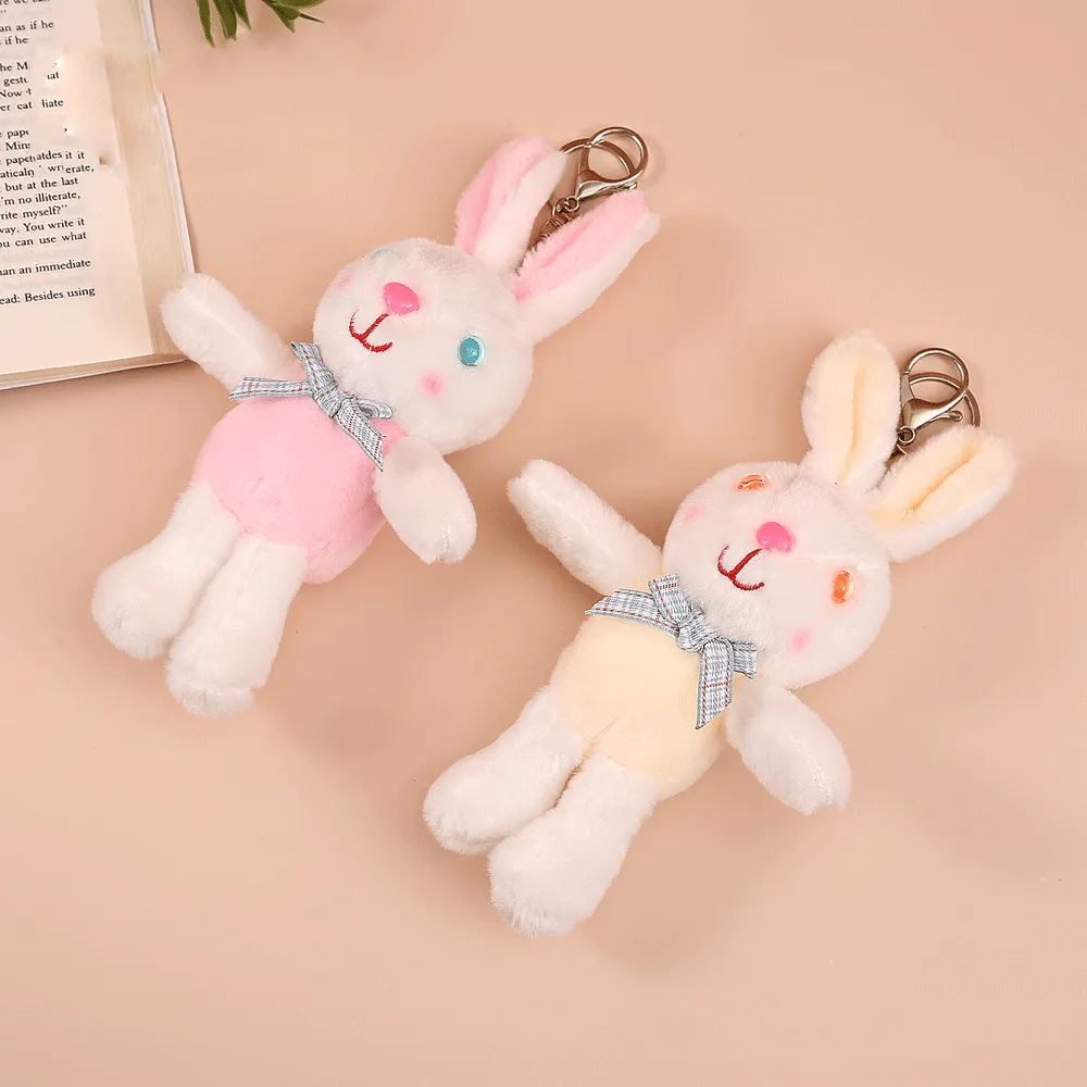 Stylish cute starry eyes sweet rabbit plush keychain