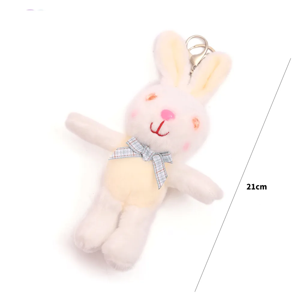 Stylish cute starry eyes sweet rabbit plush keychain