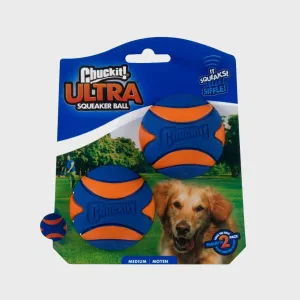 Ultra Squeaker Ball Medium 2 pack