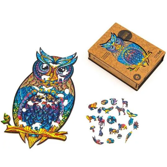 Unidragon Wooden Puzzle: Charming Owl