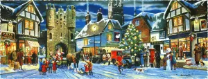 Victorian Christmas Village (608 Piece Wooden Christmas Jigsaw Puzzle)