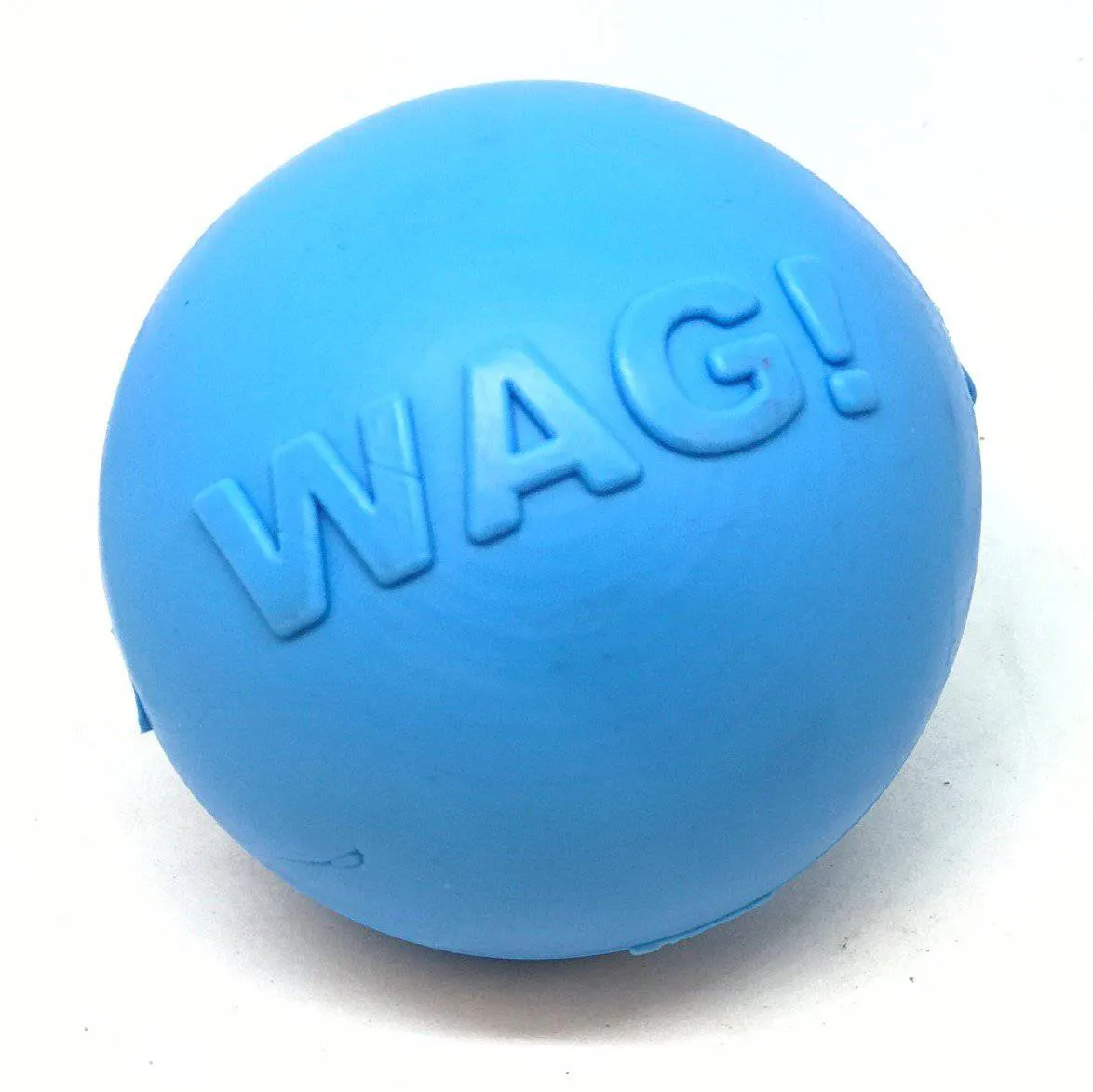 Wag Ball Ultra Durable Synthetic Rubber Chew Toy & Floating Retrieving Toy - Large - Blue