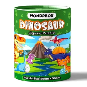 WONDRBOX Dinosaur Jigsaw Puzzle Game.Educational Toy for 5 6 7-Year-Olds"