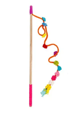 Wooly Cat Wand Toy – Flower