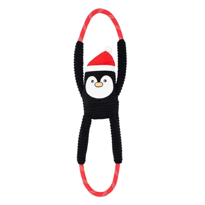 Zippy Paws Holiday RopeTugz Penguin